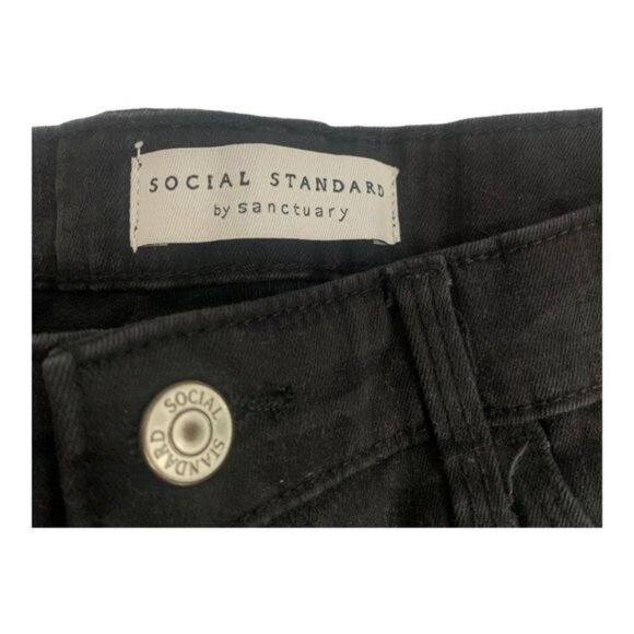 Social Standard By Sanctuary Ankle Skinny Jeans Size 6 Black Camo Womens Pants - Picture 2 of 7